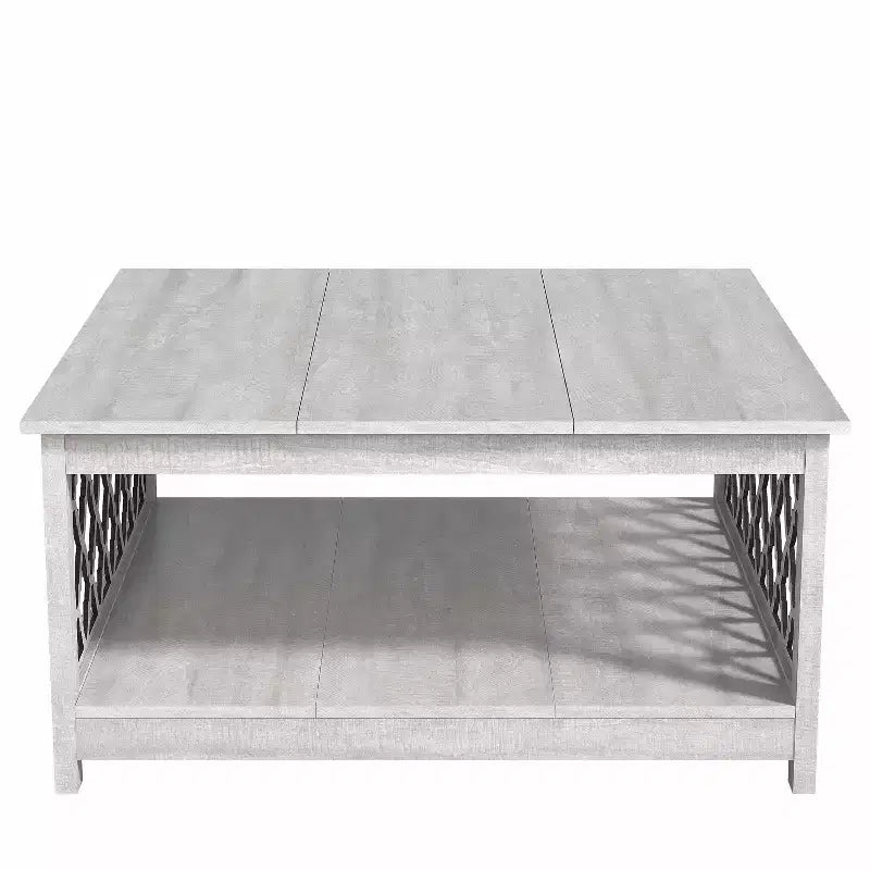 Table basse carrée Galano avec espace de rangement ouvert 34,8 L 34,9 P 17,1 H
