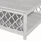 Table basse carrée Galano avec espace de rangement ouvert 34,8 L 34,9 P 17,1 H