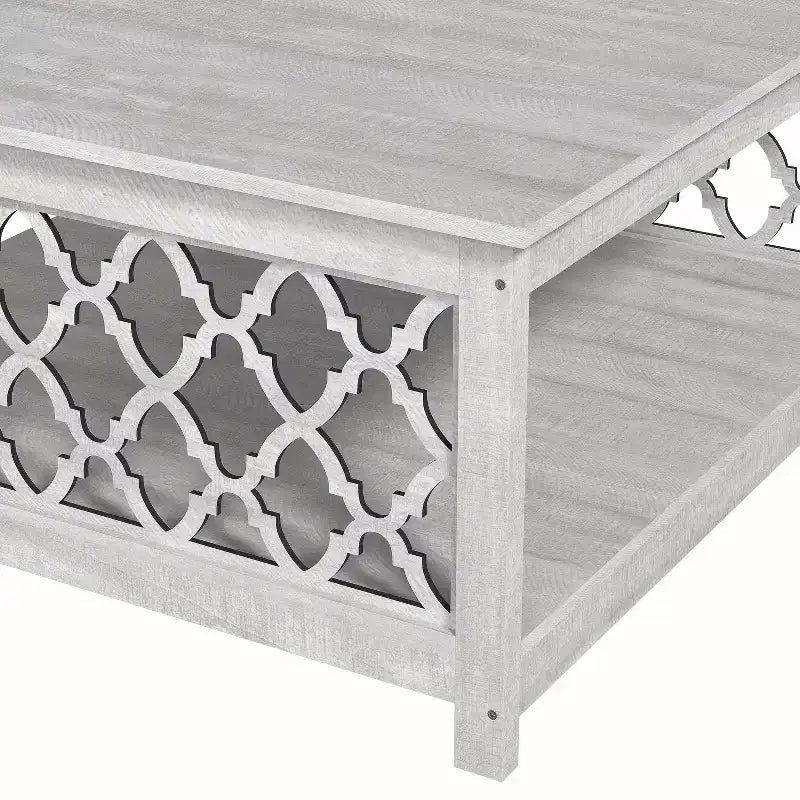 Table basse carrée Galano avec espace de rangement ouvert 34,8 L 34,9 P 17,1 H