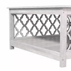 Table basse carrée Galano avec espace de rangement ouvert 34,8 L 34,9 P 17,1 H