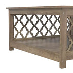 Table basse carrée Galano avec espace de rangement ouvert 34,8 L 34,9 P 17,1 H