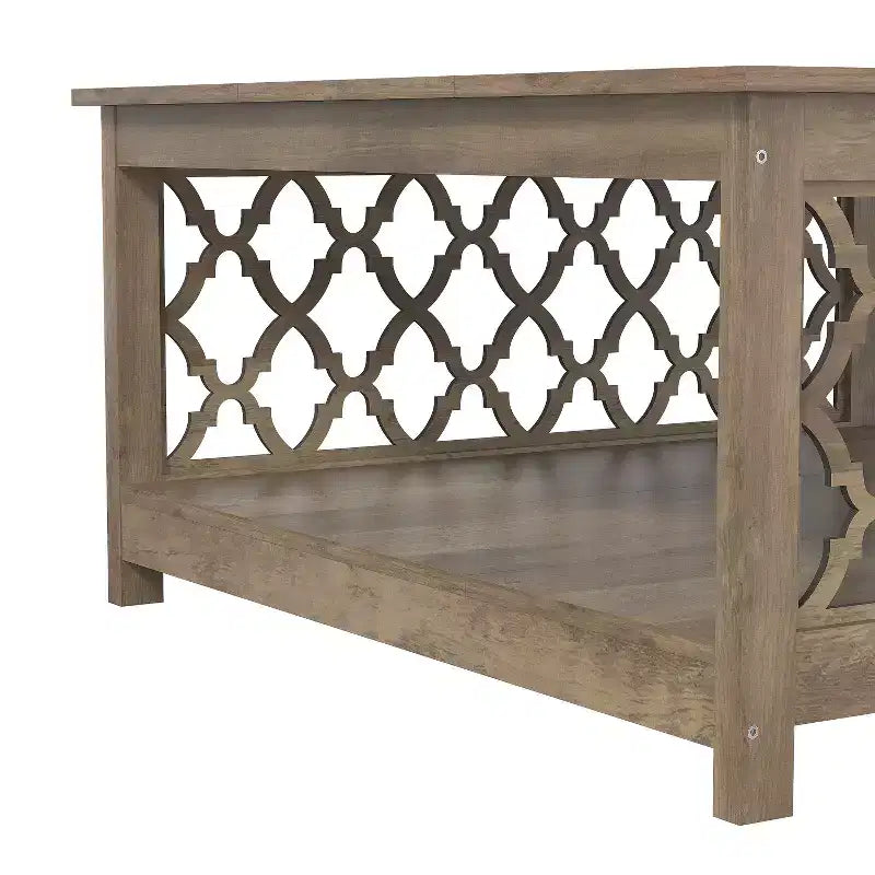 Table basse carrée Galano avec espace de rangement ouvert 34,8 L 34,9 P 17,1 H