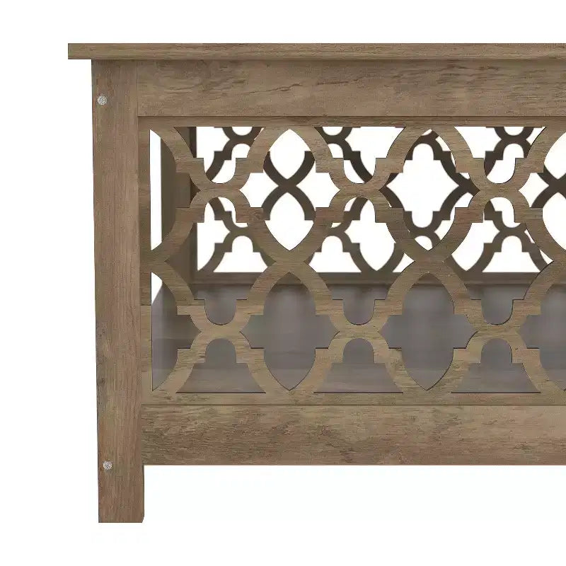 Table basse carrée Galano avec espace de rangement ouvert 34,8 L 34,9 P 17,1 H