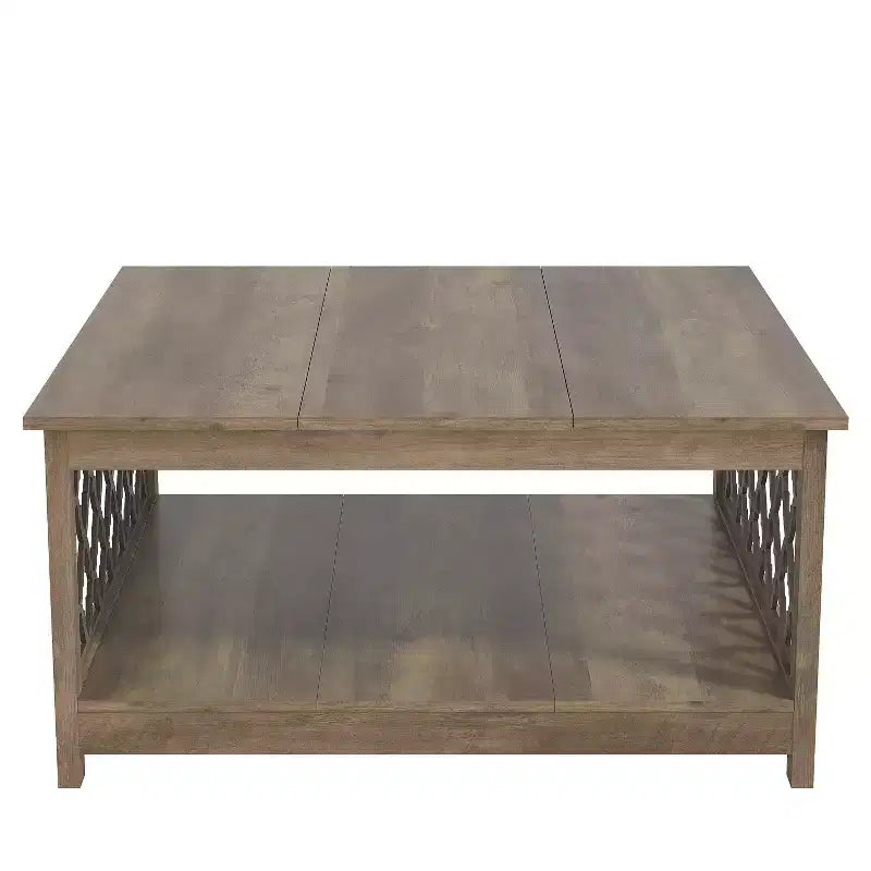 Table basse carrée Galano avec espace de rangement ouvert 34,8 L 34,9 P 17,1 H