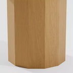 PexFix Table de salle à manger ronde en bois massif de 152 cm de hauteur pour 6 à 8 personnes avec plateau et base cylindrique pour salon/salle à manger/bureau, couleur naturelle