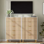 Commode de chambre à 5 tiroirs avec poignée et tiroir, commode en bois et organisateur de rangement pour salon, couloir, entrée