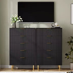 Commode de chambre à 5 tiroirs avec poignée et tiroir, commode en bois et organisateur de rangement pour salon, couloir, entrée