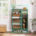 Shoe Storage Cabinet with 3 Flip-Down Drawers & 4 Adjustable Shelves, Space-Saving Organizer for Entryway & Front Door