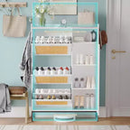 Shoe Storage Cabinet with 3 Flip-Down Drawers & 4 Adjustable Shelves, Space-Saving Organizer for Entryway & Front Door