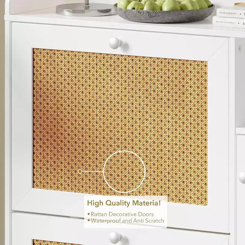 Shoe Storage Cabinet with 3 Flip-Down Drawers & 4 Adjustable Shelves, Space-Saving Organizer for Entryway & Front Door