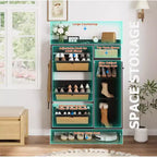 Shoe Storage Cabinet with 3 Flip-Down Drawers & 4 Adjustable Shelves, Space-Saving Organizer for Entryway & Front Door