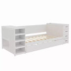 GDFStudio Abigail Wooden Twin Size Daybed with Trundle and Storage Drawers