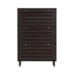Meuble à Chaussures Minimaliste Okak, Organiseur de Chaussures Autonome avec 3 Tiroirs Basculants, Armoire à Chaussures pour Entrée, Salon, Couloir