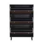 Meuble à Chaussures Minimaliste Okak, Organiseur de Chaussures Autonome avec 3 Tiroirs Basculants, Armoire à Chaussures pour Entrée, Salon, Couloir