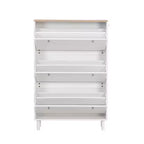 Meuble à Chaussures Minimaliste Okak, Organiseur de Chaussures Autonome avec 3 Tiroirs Basculants, Armoire à Chaussures pour Entrée, Salon, Couloir