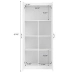 Armoire autoportante en bois à 5 étagères AndMakers L 76 cm x H 180 cm x P 41 cm