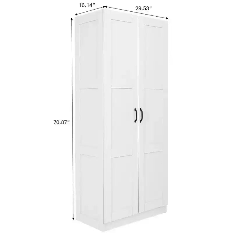 Armoire autoportante en bois à 5 étagères AndMakers L 76 cm x H 180 cm x P 41 cm