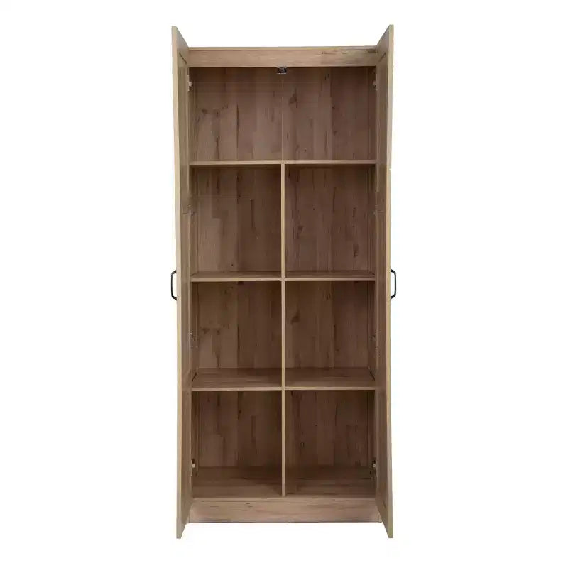 Armoire autoportante en bois à 5 étagères AndMakers L 76 cm x H 180 cm x P 41 cm