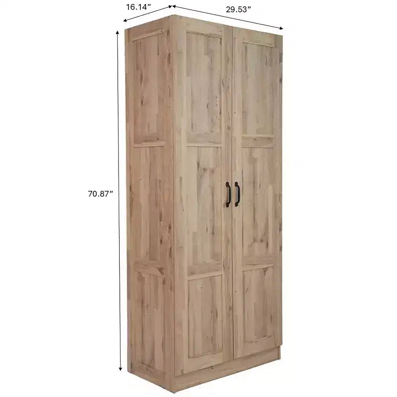 Armoire autoportante en bois à 5 étagères AndMakers L 76 cm x H 180 cm x P 41 cm