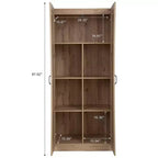 Armoire autoportante en bois à 5 étagères AndMakers L 76 cm x H 180 cm x P 41 cm