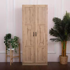 Armoire autoportante en bois à 5 étagères AndMakers L 76 cm x H 180 cm x P 41 cm
