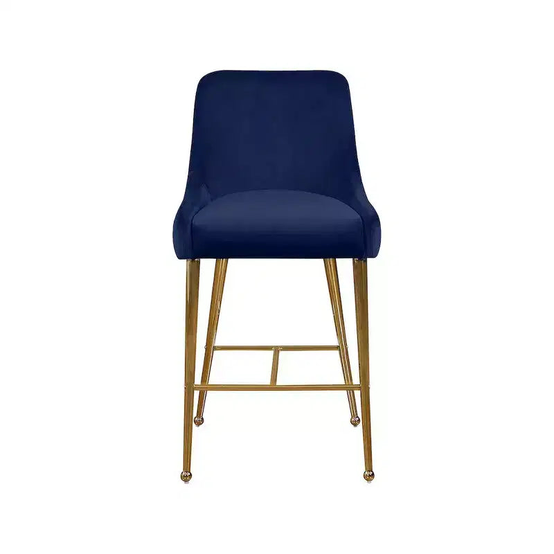 Meridian Furniture,Owen Navy Velvet Stool, Set of 2