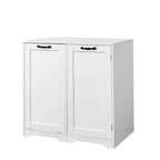 GDFStudio Warrenton Laundry Cabinet with Tilt-Out Hamper and 3-Tier Storage