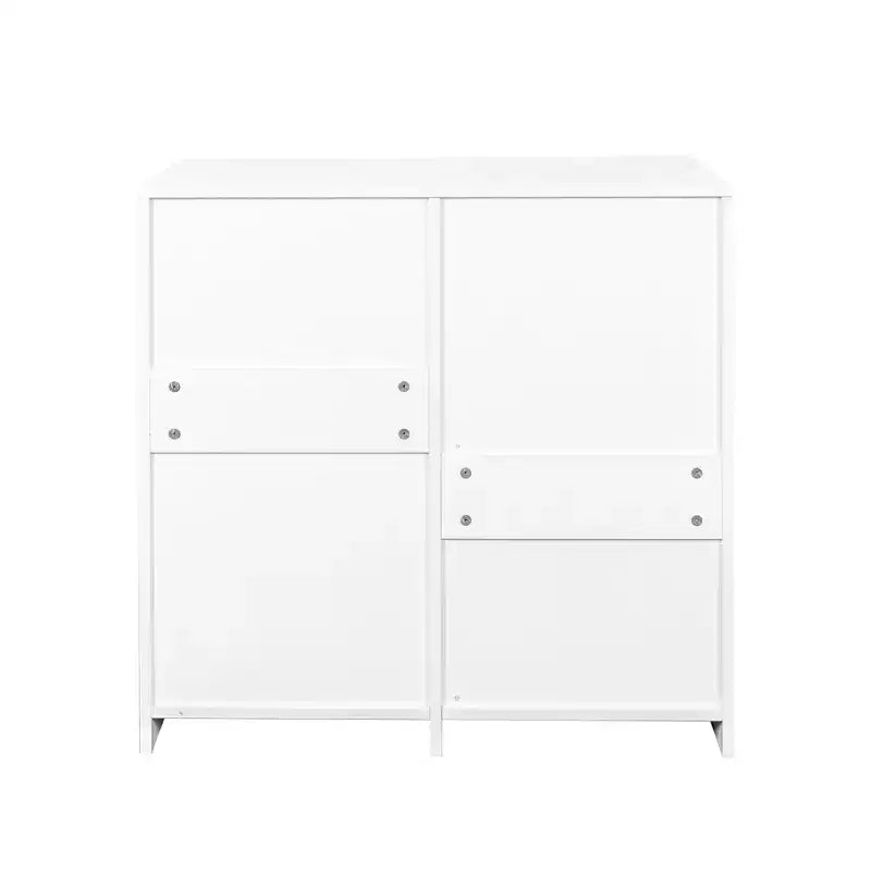 GDFStudio Warrenton Laundry Cabinet with Tilt-Out Hamper and 3-Tier Storage