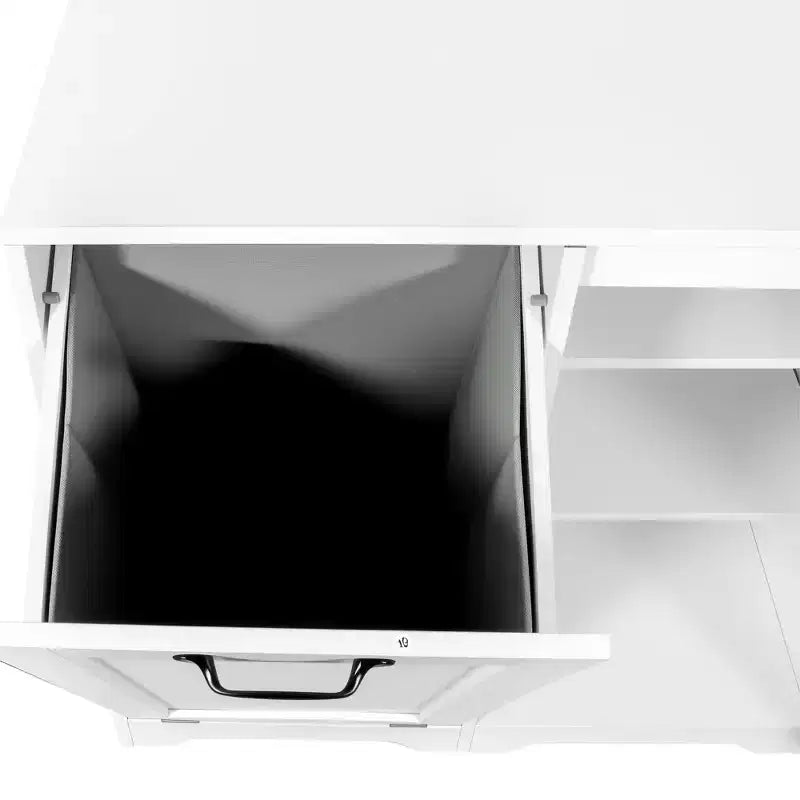 GDFStudio Warrenton Laundry Cabinet with Tilt-Out Hamper and 3-Tier Storage