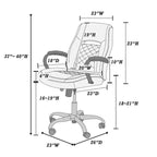 Okak Gaming Chair with Armrest, Criss Cross Chair with Wheels, Upholstered Computer Chair for Study, Office, Gaming Room