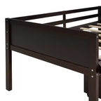 Lit mezzanine bas Bellemave avec toboggan, mur d'escalade et tableau, lit mezzanine enfant en bois avec 2 boîtes de rangement, expresso