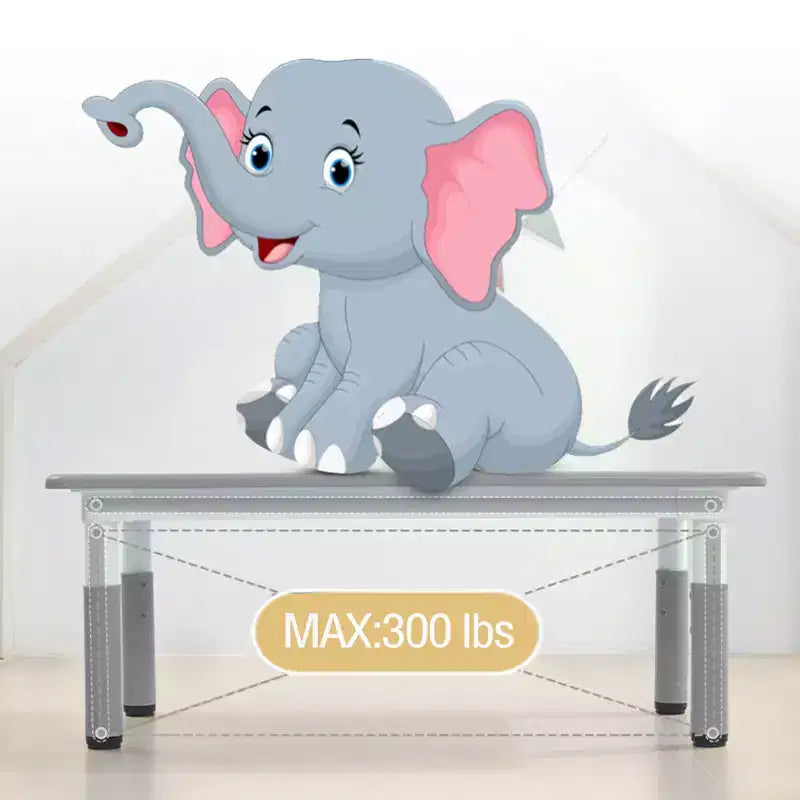 Table et 6 Chaises pour Enfants Réglables en Hauteur pour les 2-10 Ans, Supporte Jusqu'à 136 kg, Table Multi-Activités pour Enfants, pour Salles de Classe, Garderies, Maisons