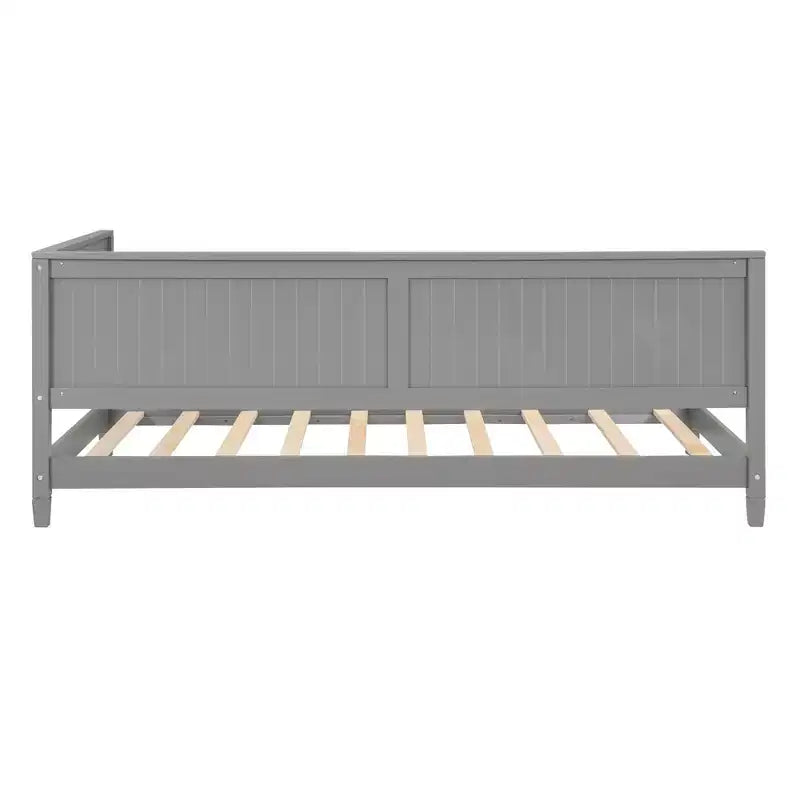 Bellemave Twin Size Daybed Frame with Backrest, Wood Twin Size Kids Bed with Slat Support for Kids,Teens,Daybed for Living Room, Bedroom,Gray