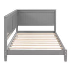 Bellemave Twin Size Daybed Frame with Backrest, Wood Twin Size Kids Bed with Slat Support for Kids,Teens,Daybed for Living Room, Bedroom,Gray