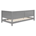 Bellemave Twin Size Daybed Frame with Backrest, Wood Twin Size Kids Bed with Slat Support for Kids,Teens,Daybed for Living Room, Bedroom,Gray