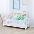Fantasy Fields Kids Rainbow 3-Tier Horizontal Staggered Wooden Display Bookcase