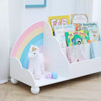 Fantasy Fields Bibliothèque d'affichage en bois à 3 niveaux pour enfants Rainbow