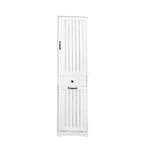 GDFStudio Sabina Armoire de buanderie moderne de 180 cm de haut avec 1 panier à linge basculant, 1 porte et 1 tiroir