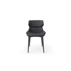 HomeStock Lot de 1 chaise de salle à manger en similicuir gris de 50,8 cm pour un confort moderne parfait