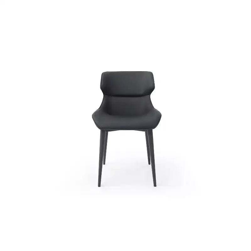 HomeStock Lot de 1 chaise de salle à manger en similicuir gris de 50,8 cm pour un confort moderne parfait