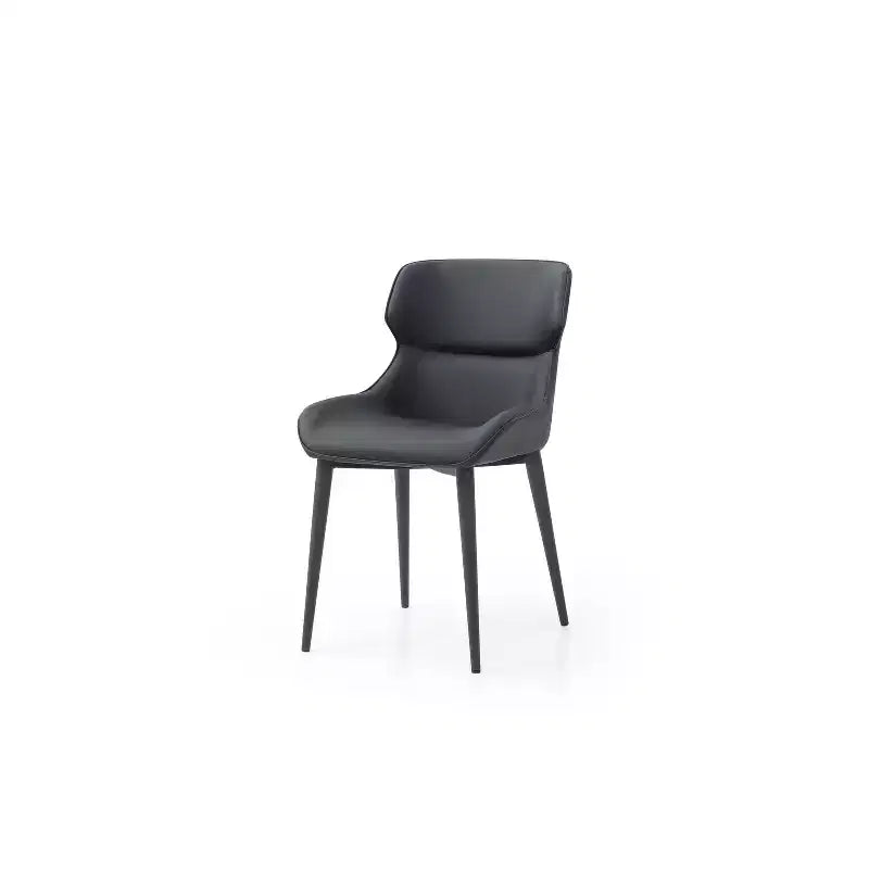 HomeStock Lot de 1 chaise de salle à manger en similicuir gris de 50,8 cm pour un confort moderne parfait