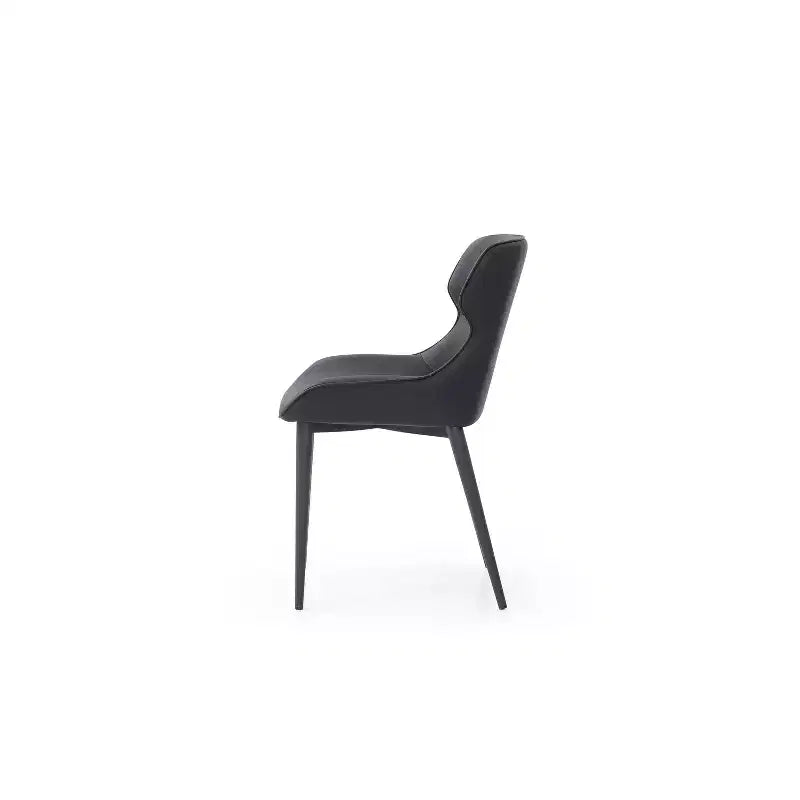 HomeStock Lot de 1 chaise de salle à manger en similicuir gris de 50,8 cm pour un confort moderne parfait