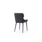 HomeStock Lot de 1 chaise de salle à manger en similicuir gris de 50,8 cm pour un confort moderne parfait