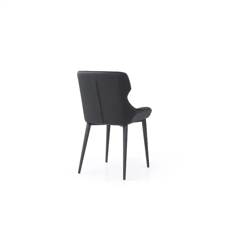 HomeStock Lot de 1 chaise de salle à manger en similicuir gris de 50,8 cm pour un confort moderne parfait