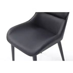 HomeStock Lot de 1 chaise de salle à manger en similicuir gris de 50,8 cm pour un confort moderne parfait