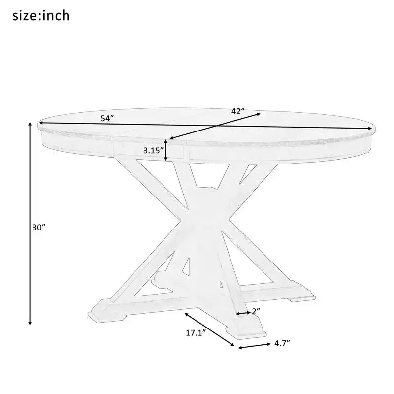Bellemave Table à manger extensible rétro et fonctionnelle avec rallonge de 30 cm pour salle à manger et salon (Espresso)
