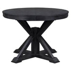 Bellemave Table à manger extensible rétro et fonctionnelle avec rallonge de 30 cm pour salle à manger et salon (Espresso)