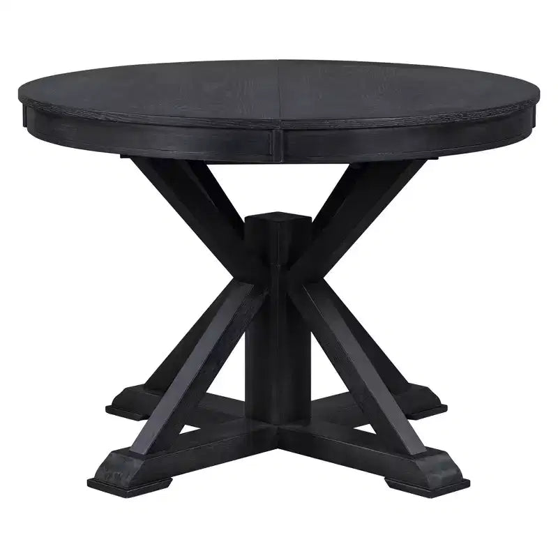 Bellemave Table à manger extensible rétro et fonctionnelle avec rallonge de 30 cm pour salle à manger et salon (Espresso)