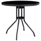 vidaXL Ensemble de salle à manger Aluminium thermolaqué noir, textilène, verre, acier