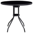 vidaXL Ensemble de salle à manger Aluminium thermolaqué noir, textilène, verre, acier